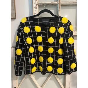 Vintage Michael Simon cardigan sweater with tennis balls size medium
